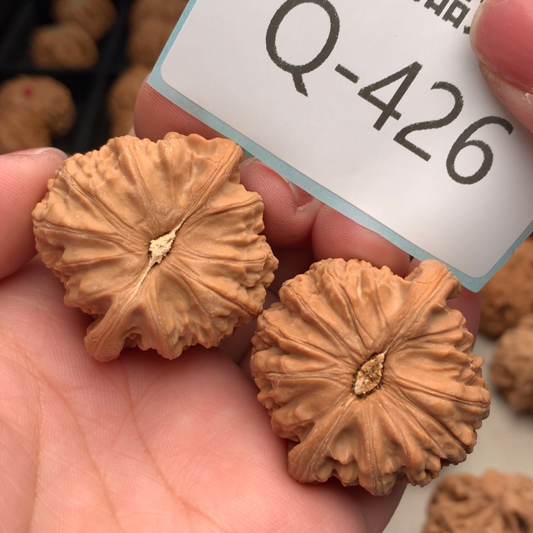 文玩核桃把件39球白……….