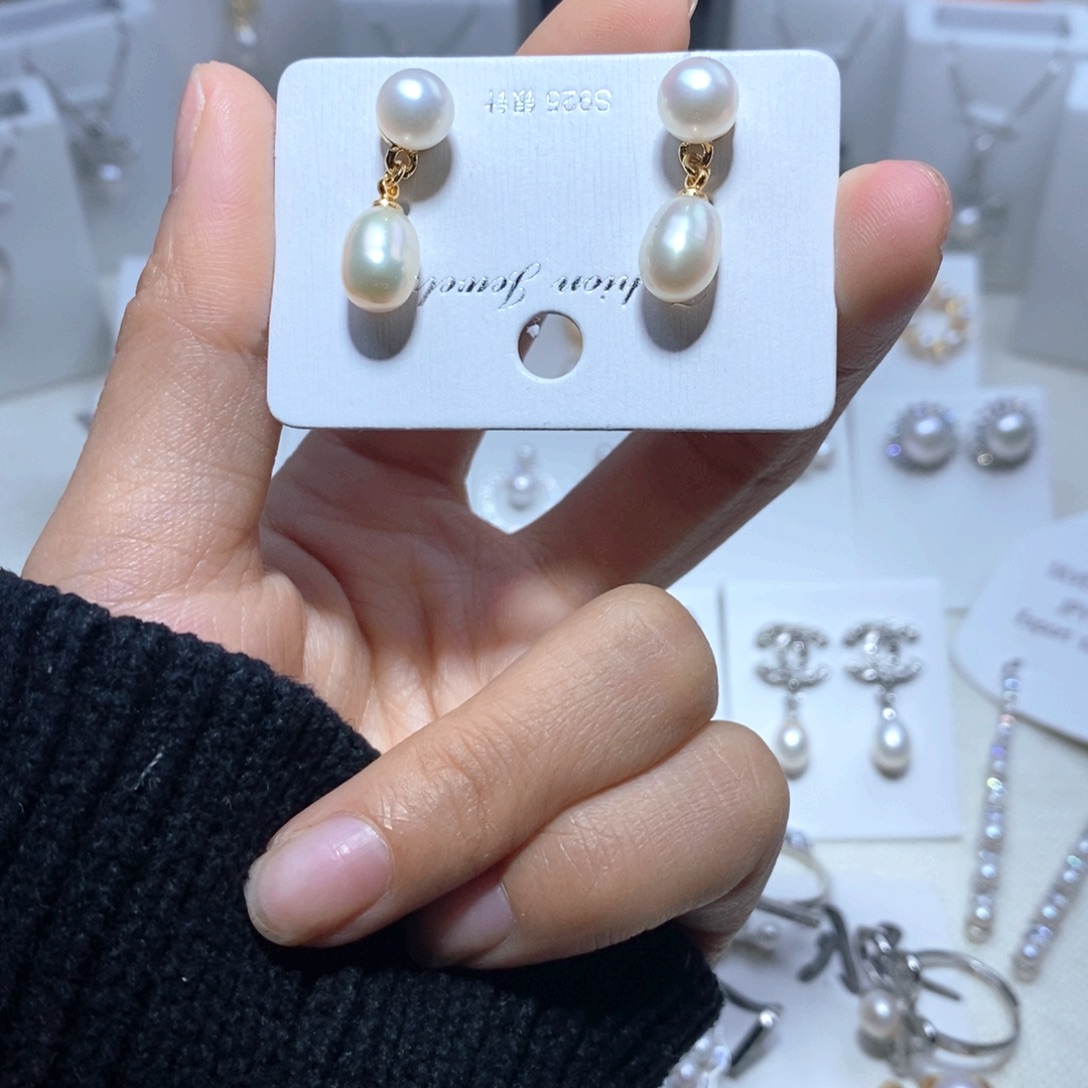 未镶嵌耳饰淡水珍珠