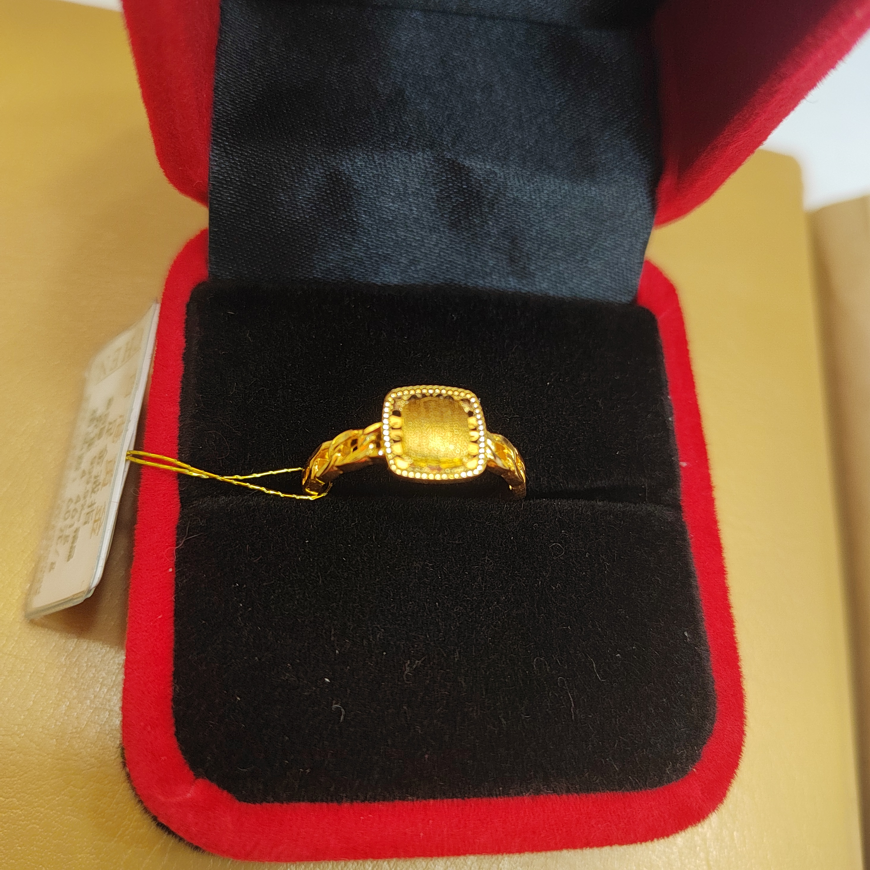 足金戒指 一碗水黄金 方糖戒指 真金 假一赔十 畅销