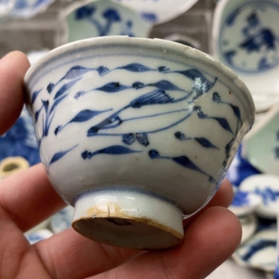 瓷片现代工艺品青花瓷片