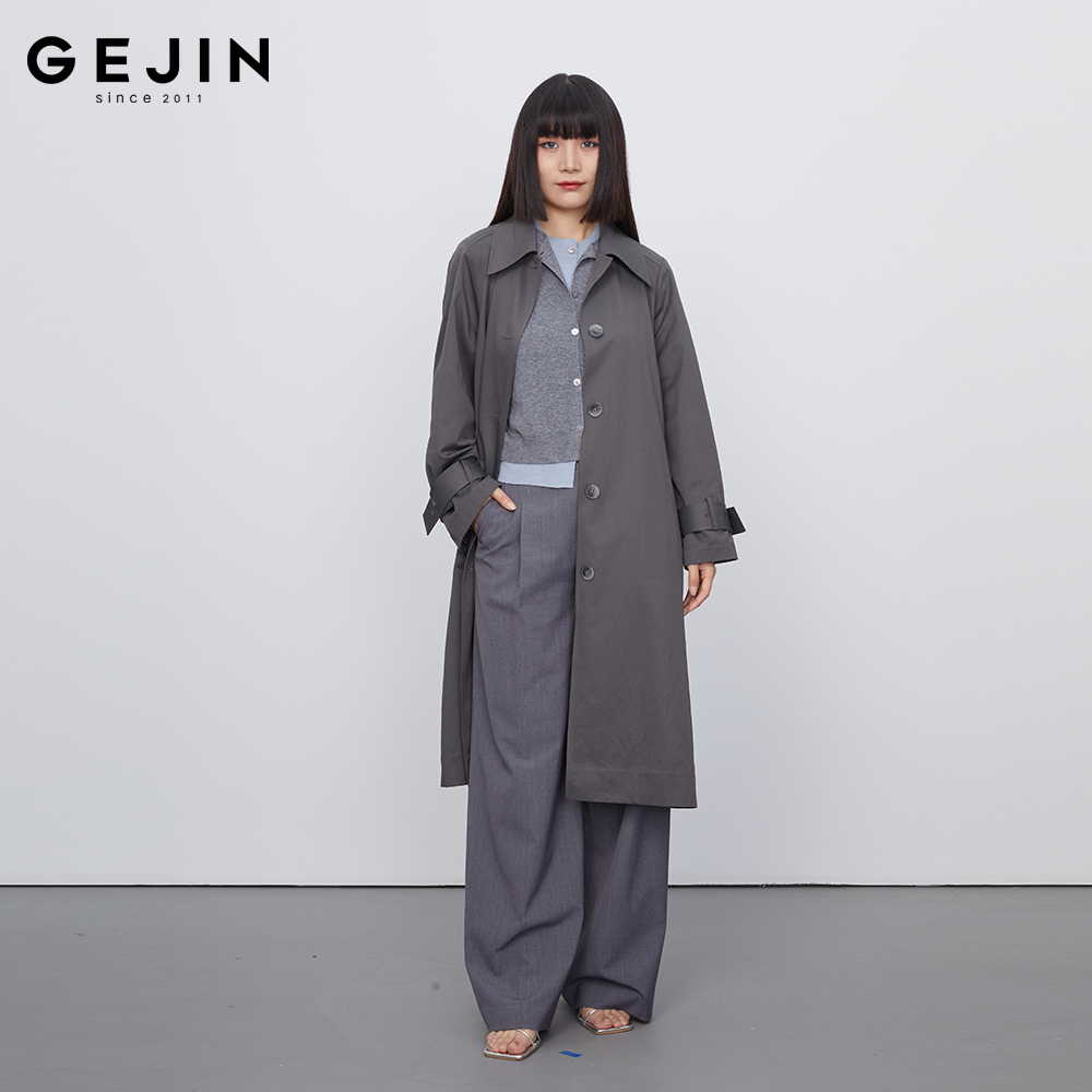 GEJIN/歌锦秋季新款经典休闲气质百搭风衣外套9112570127