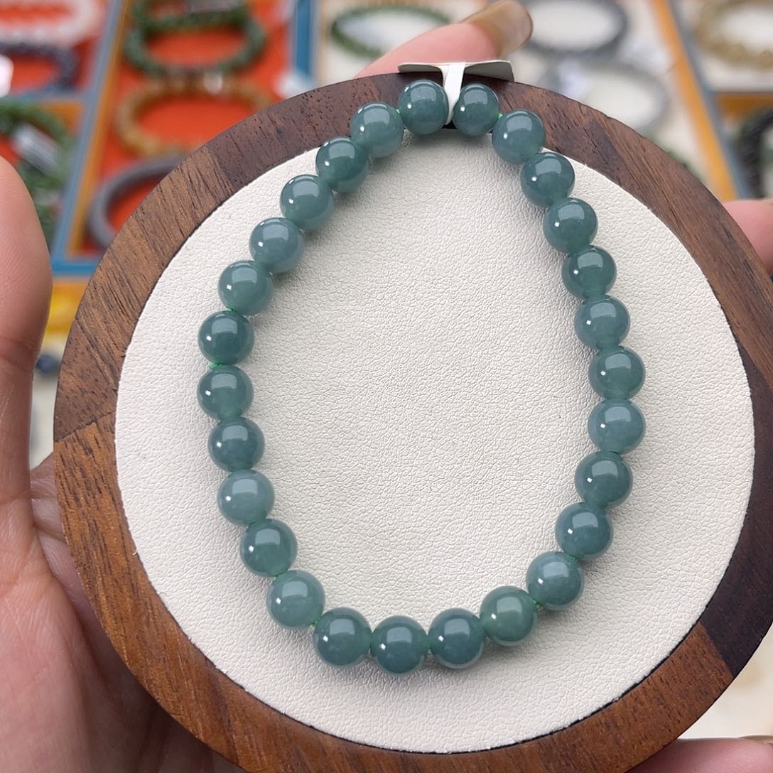 翡翠未镶嵌手串A11卡6.8