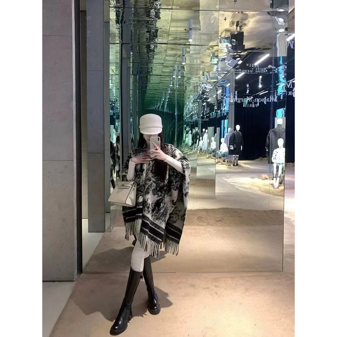 内蒙古厂家直邮混纺时尚气质百搭加厚披肩外搭斗篷气质轻奢（多款）