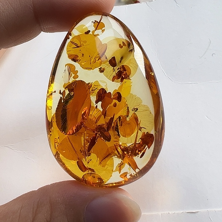 琥珀（花珀）未镶嵌颈饰