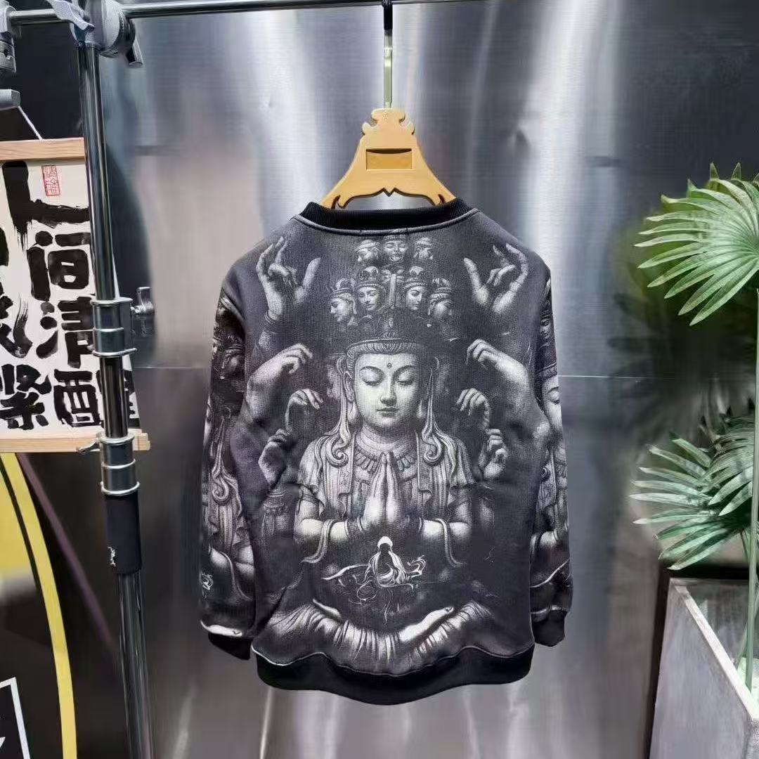 BW 圆领时尚宽松型秋冬个性套头休闲百搭秋季长袖卫衣 F312