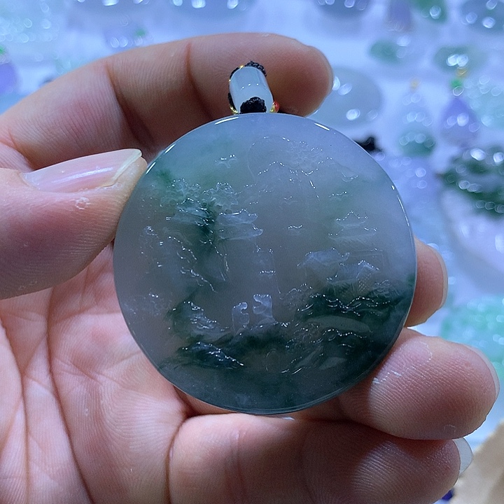 翡翠未镶嵌颈饰天然翡翠A货吊坠