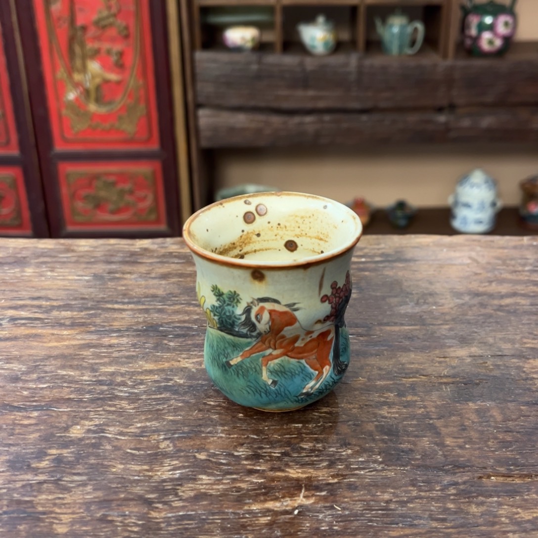 柴烧手工手绘陶瓷