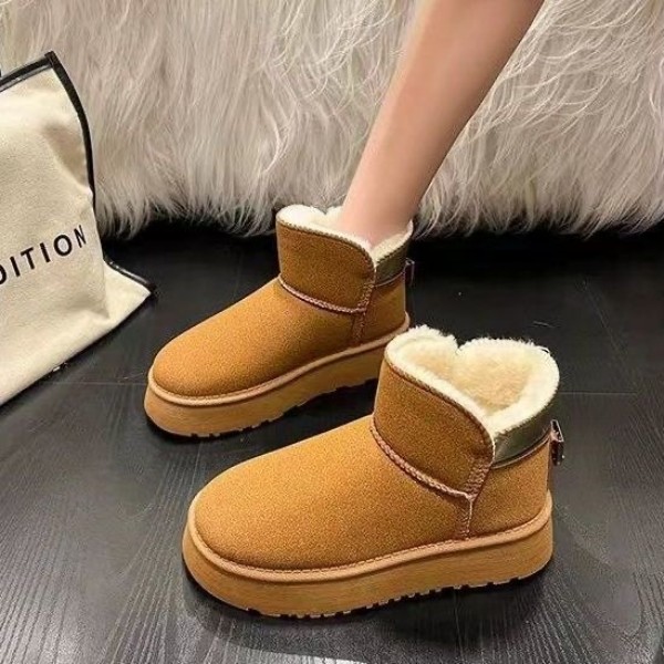 【高帮雪地靴】女士英伦风经典百搭板鞋雪地靴8022