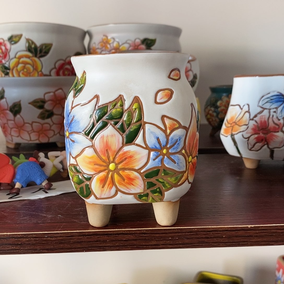 红陶韩式多肉植物花盆