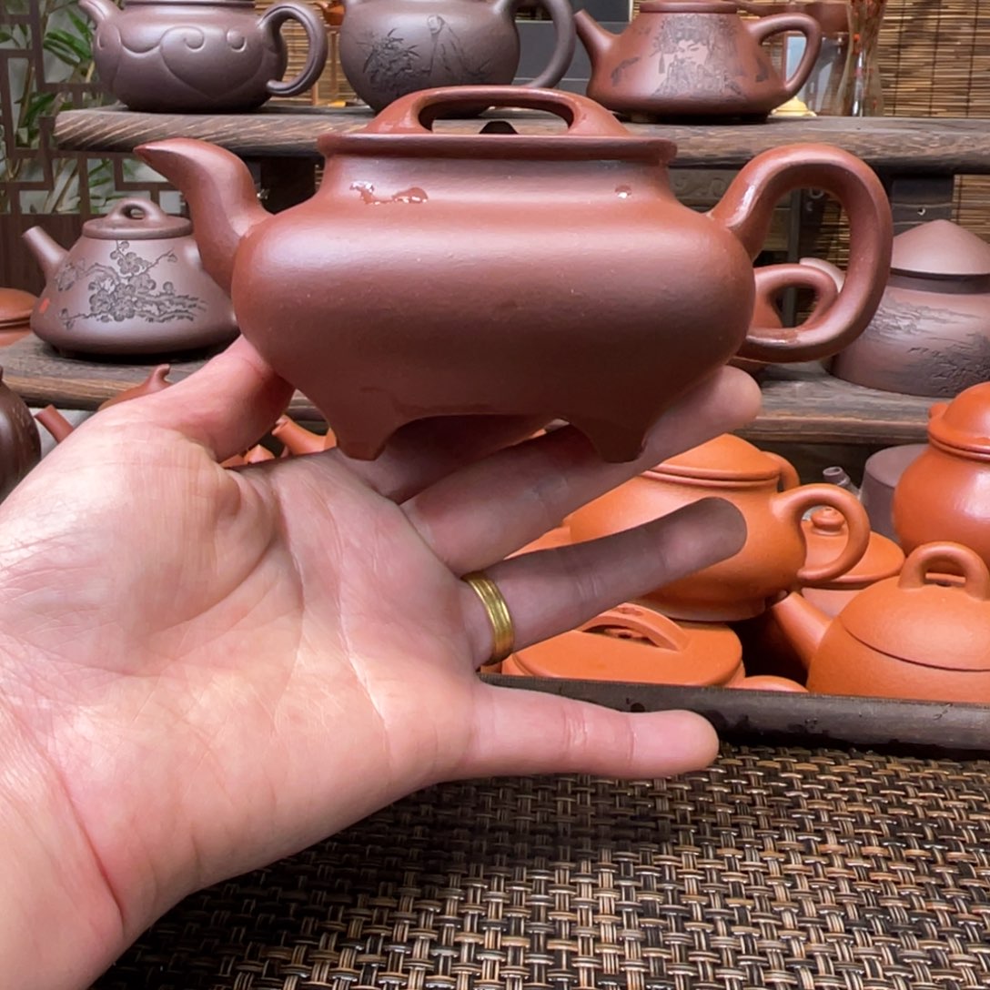 紫砂茶壶宜兴原矿紫砂手工制300全