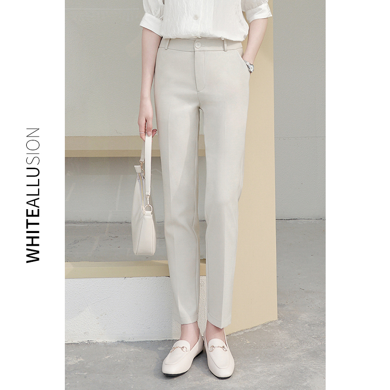 清仓【616】直筒高腰显瘦烟管裤长裤春秋职业西装裤