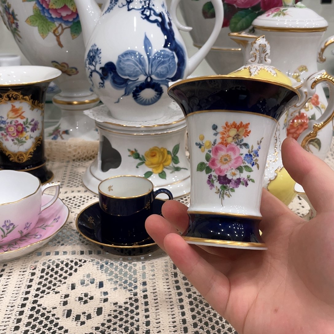 摆件中古一等两端钴蓝