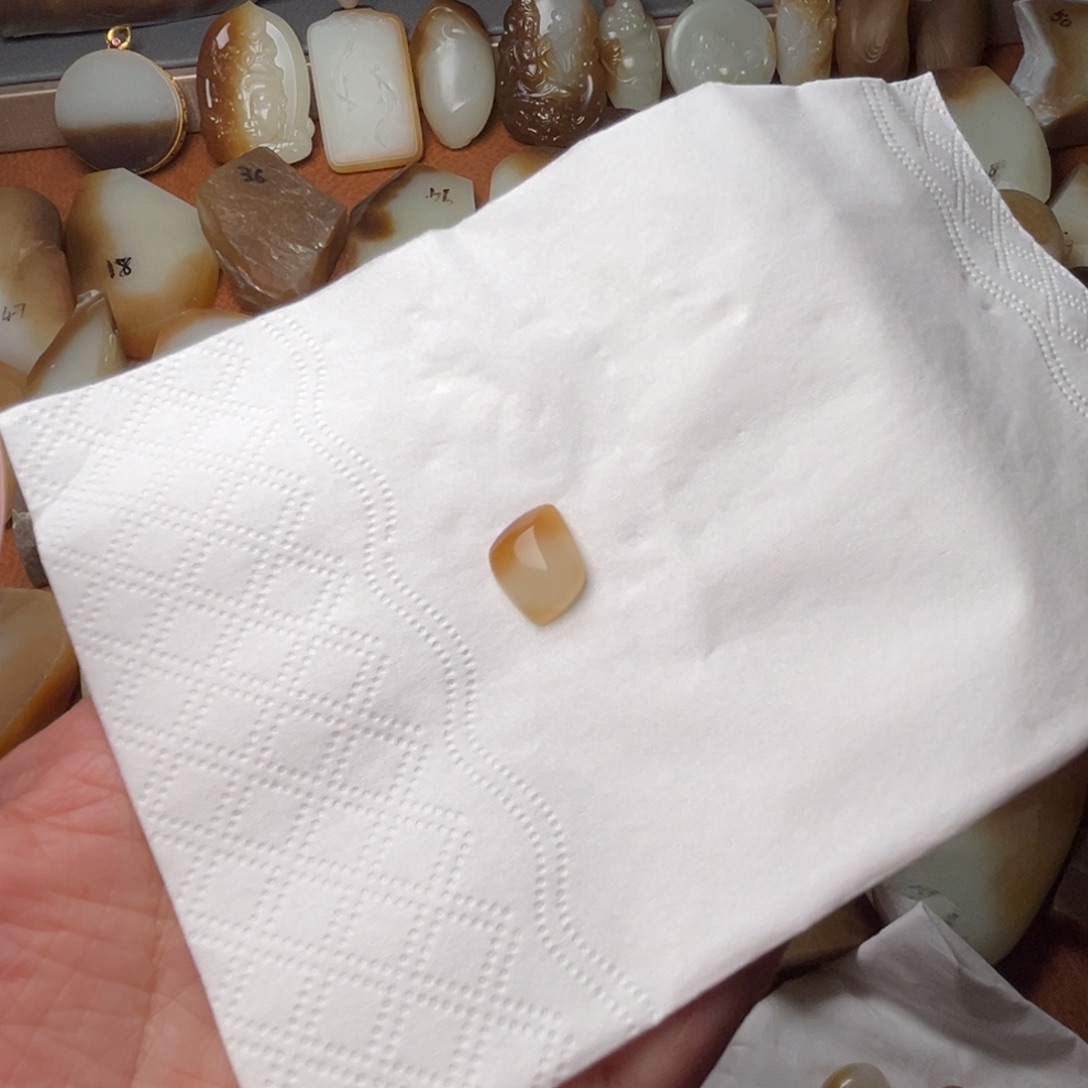 和田玉戒面未镶嵌@***身