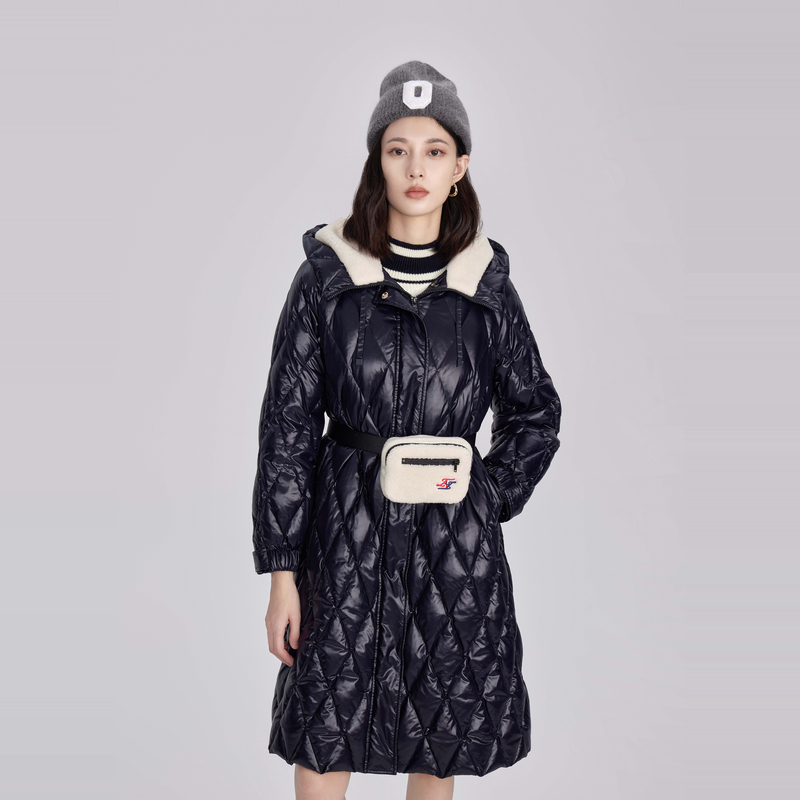 OBEG欧碧倩拼接开衩羽绒服10444177