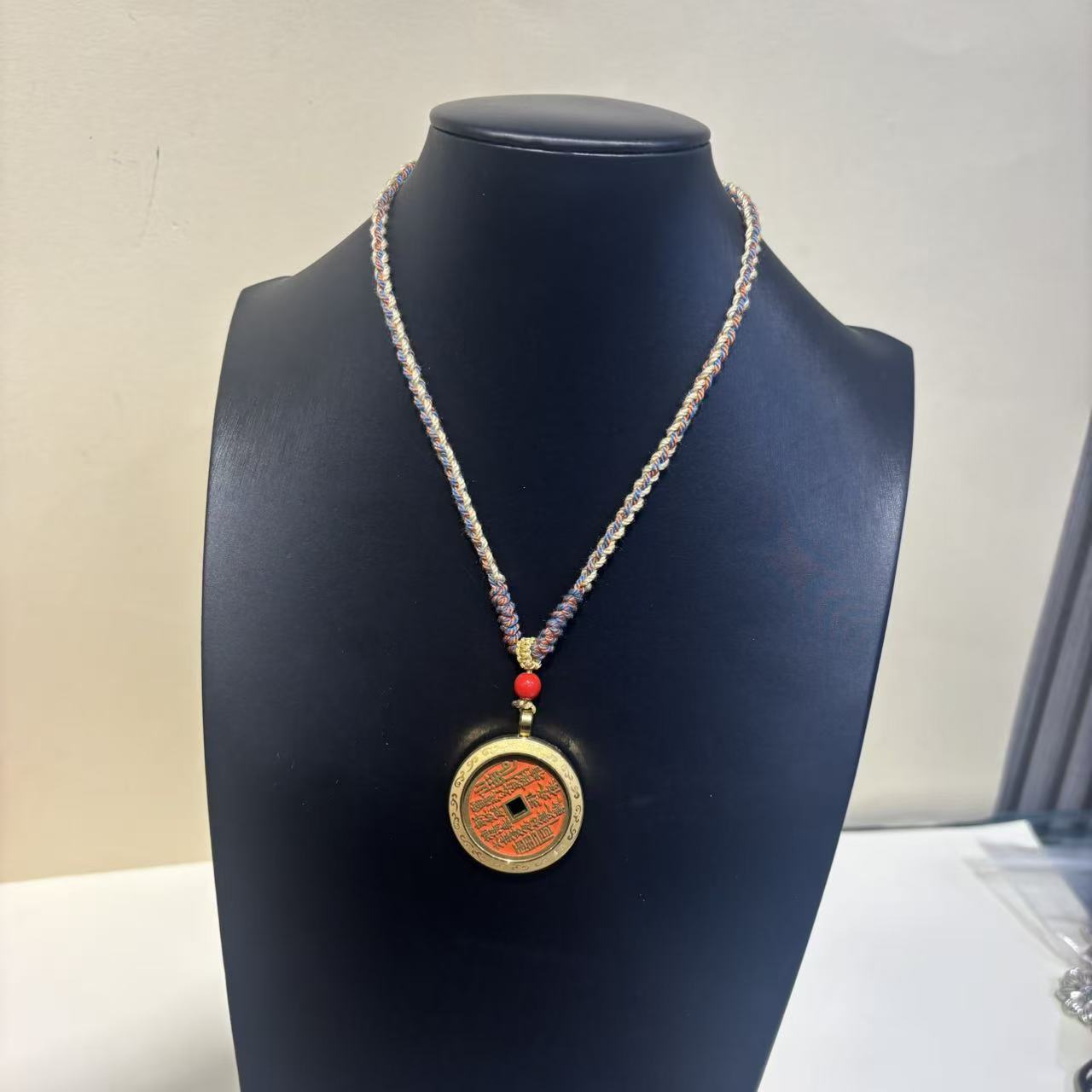 铜合金琉璃项链 时来运转新中式项链
