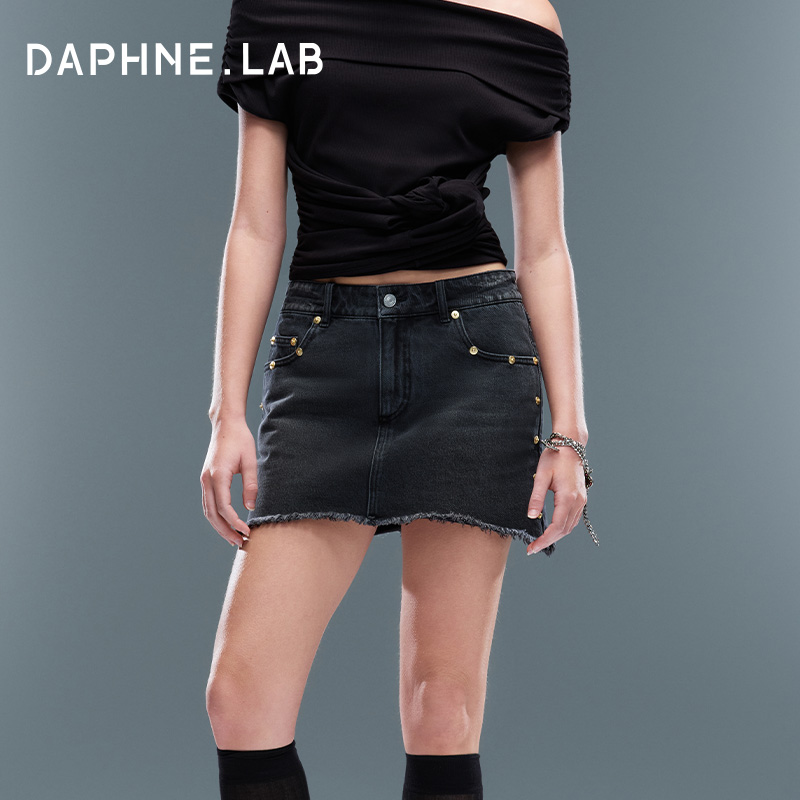 DAPHNE LAB千禧风铆钉半裙