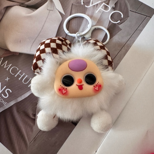 大眼萌娃娃脸卡通书包汽车钥匙扣女生闺蜜小礼品
