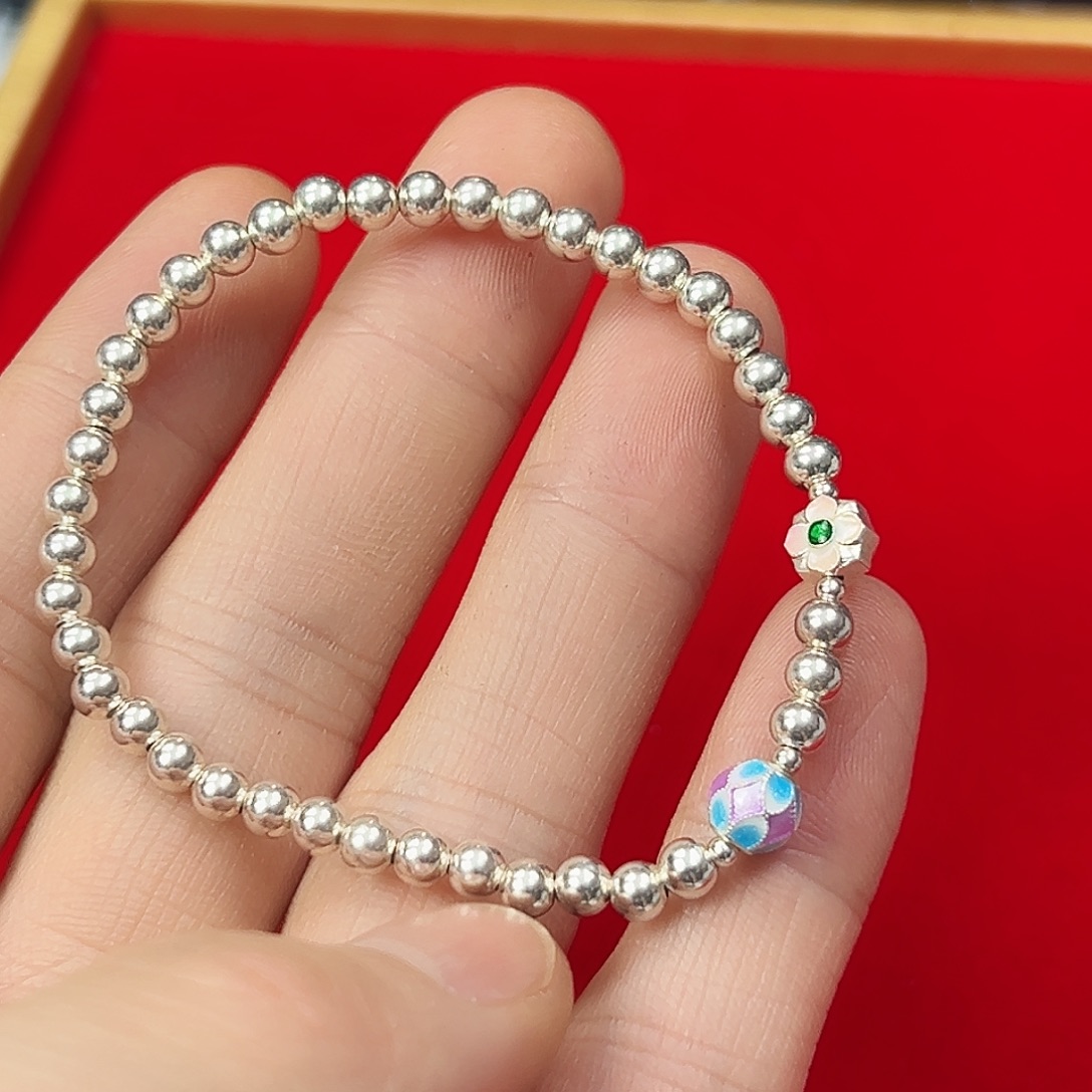 足银足银珠珠手链