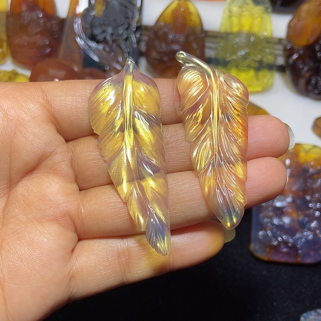 琥珀未镶嵌颈饰缅甸天然琥珀吊坠