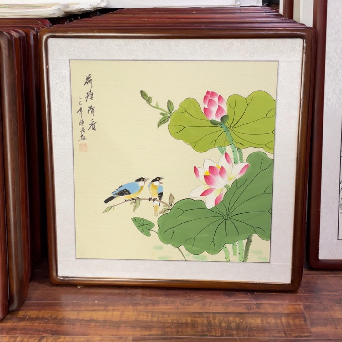 国画带框尺寸63*63厘米