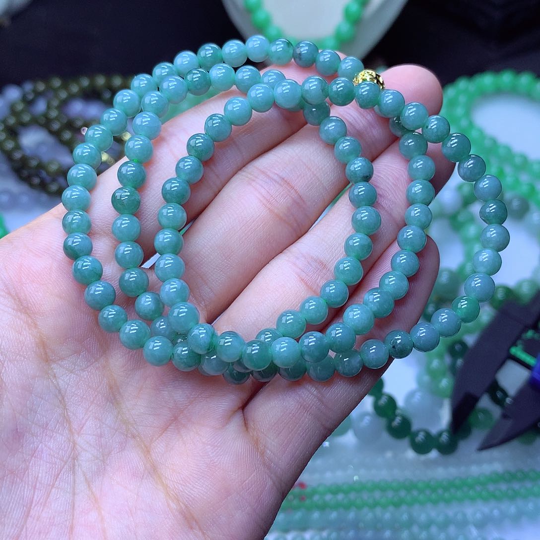 翡翠毛衣链未镶嵌5.5