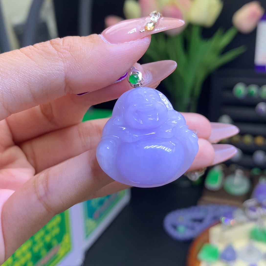 翡翠颈饰18K金镶嵌天然