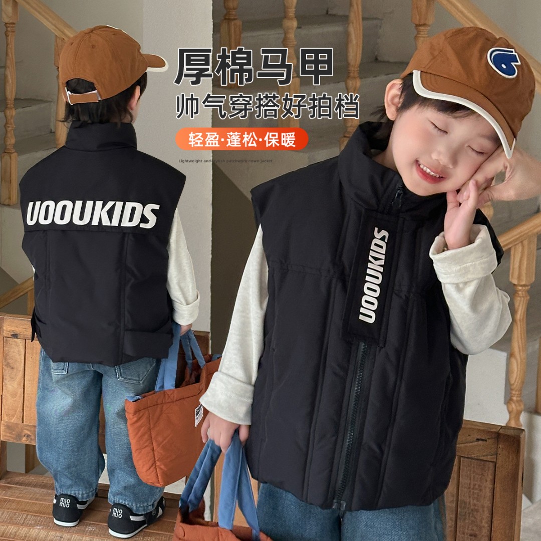 儿童棉马甲加厚2025新款秋冬装男童外套潮 D-BQ23638悠悠童话童装