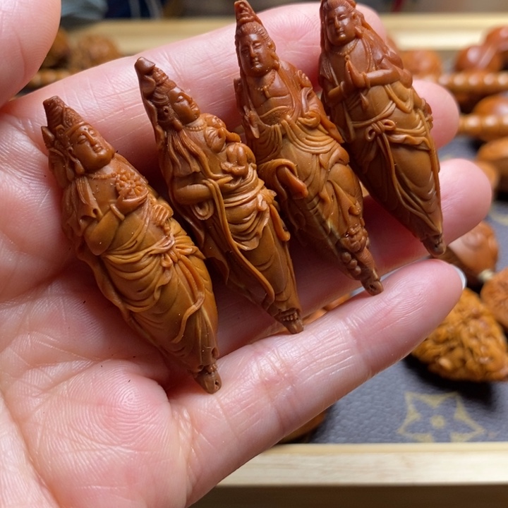 橄榄核手串/手链柳叶核细长观音