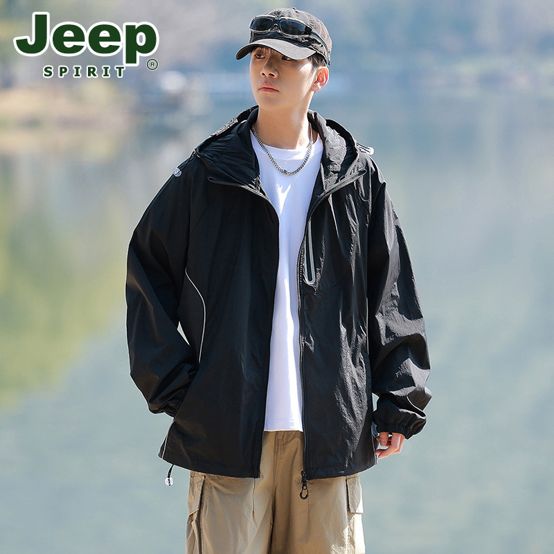 JEEP吉普2025年爆款夏季防晒服男士户外UPF50+防紫外线休闲防晒衣