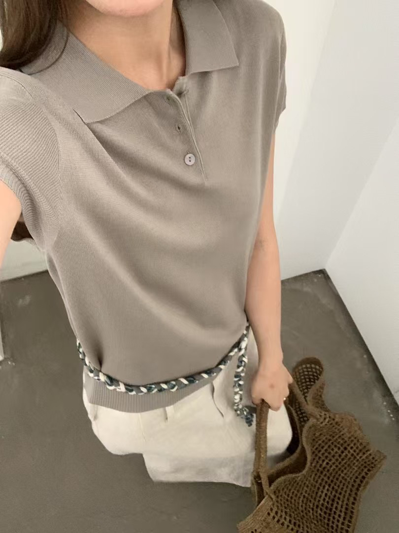Polo领莱赛尔针织短袖