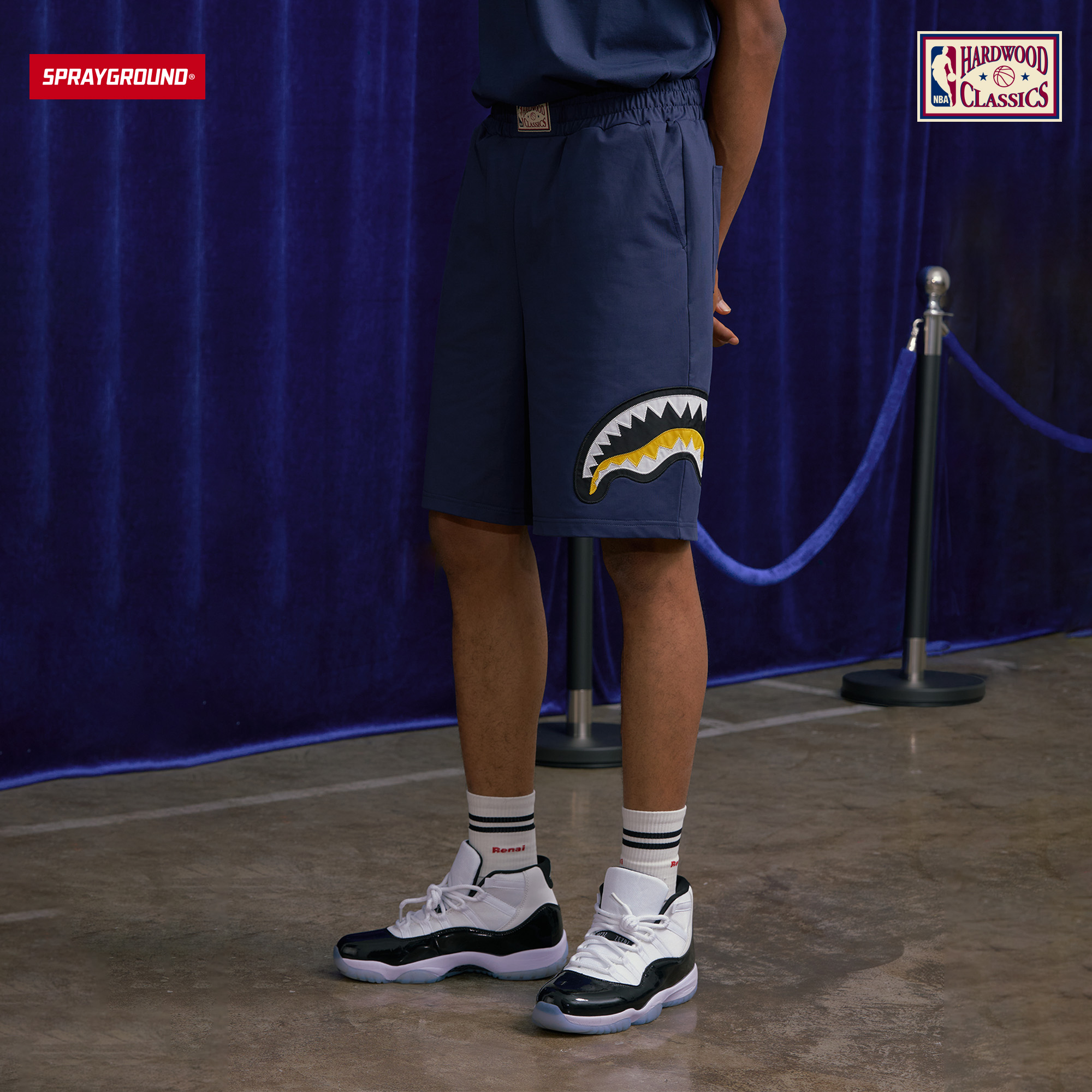 SPRAYGROUND I NBA HWC联名系列鲨鱼嘴针织短裤JM NE221913