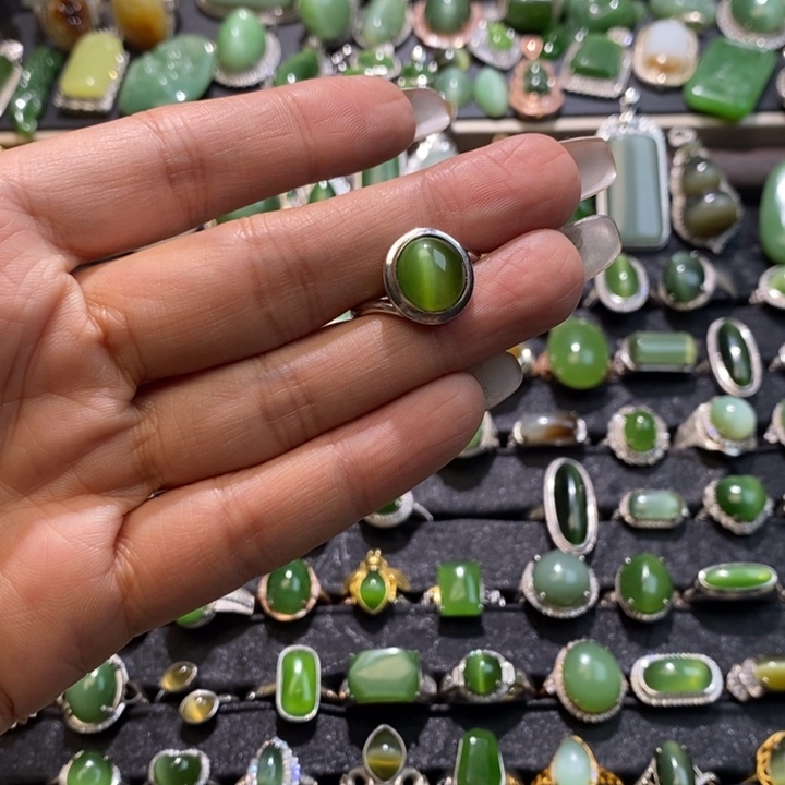 *****和田玉银S925镶嵌挂件