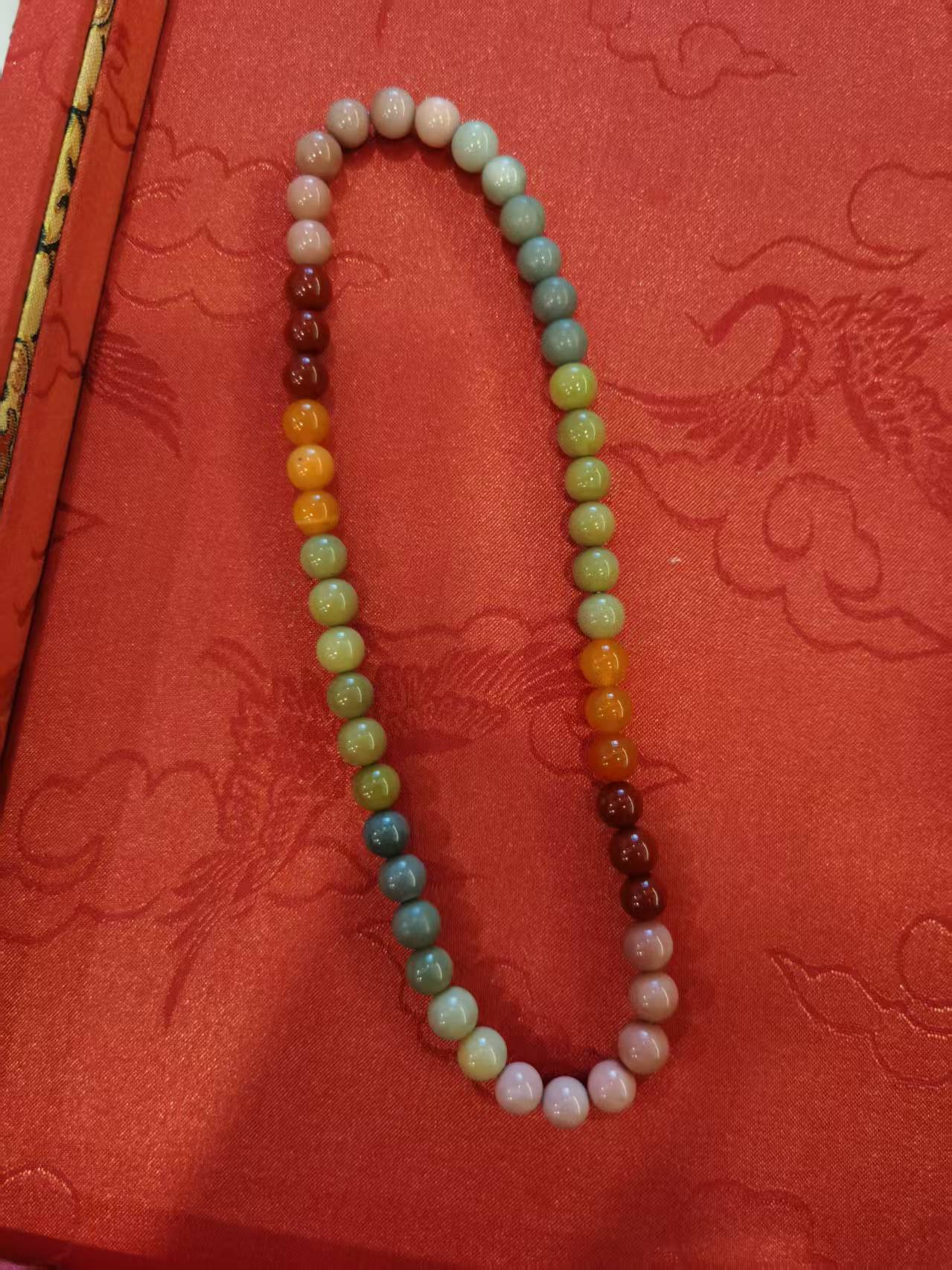 圆山精品佑恩设计上等石英质玉双圈手串