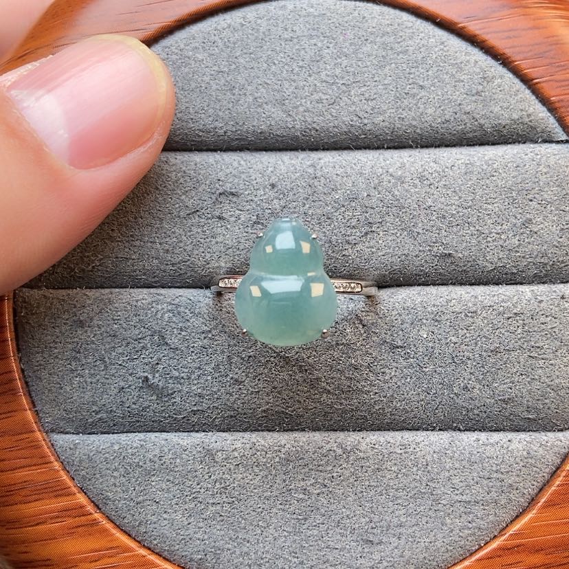 【闪购商品】翡翠戒指银S925镶嵌别***运兮兮