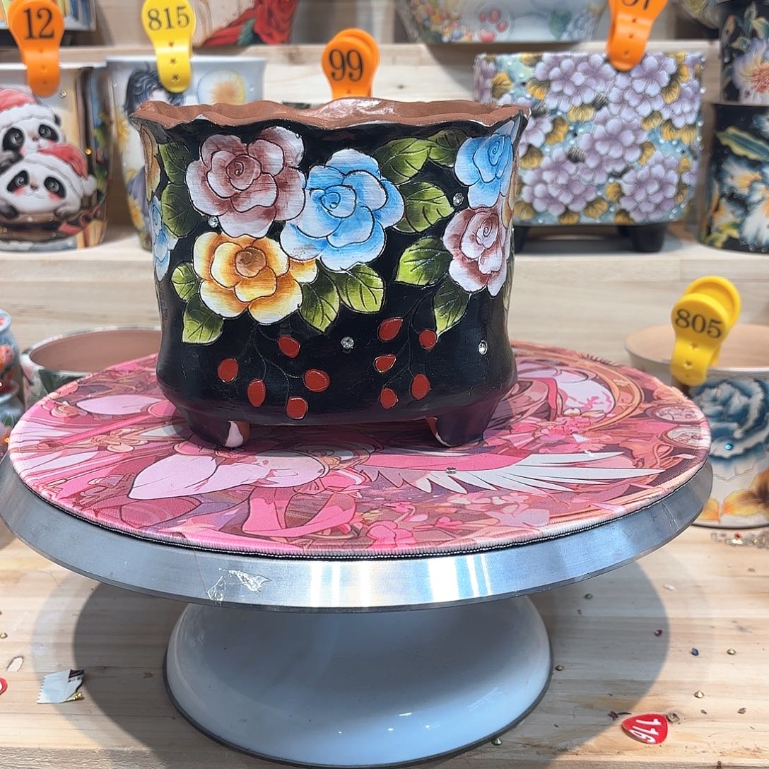 紫砂花盆手工花盆默认微瑕14/12