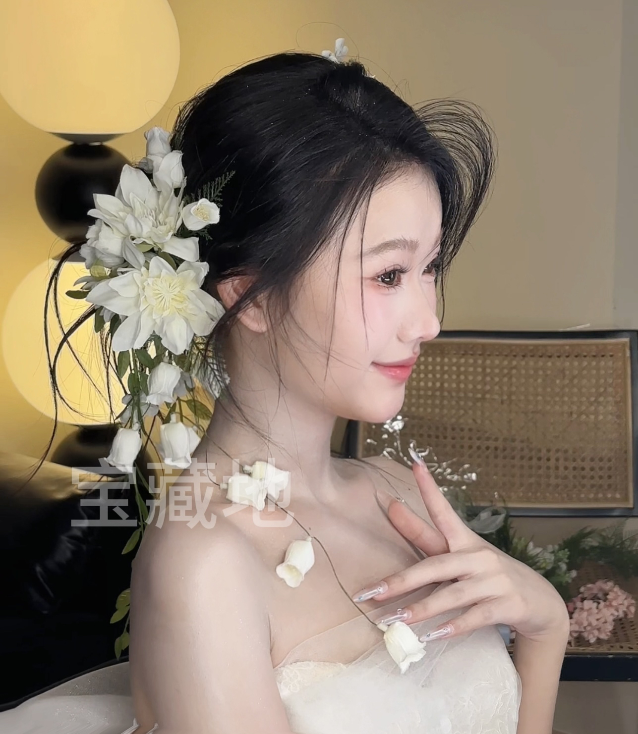 2920新款春夏仿真花头饰新娘晨袍婚纱头饰