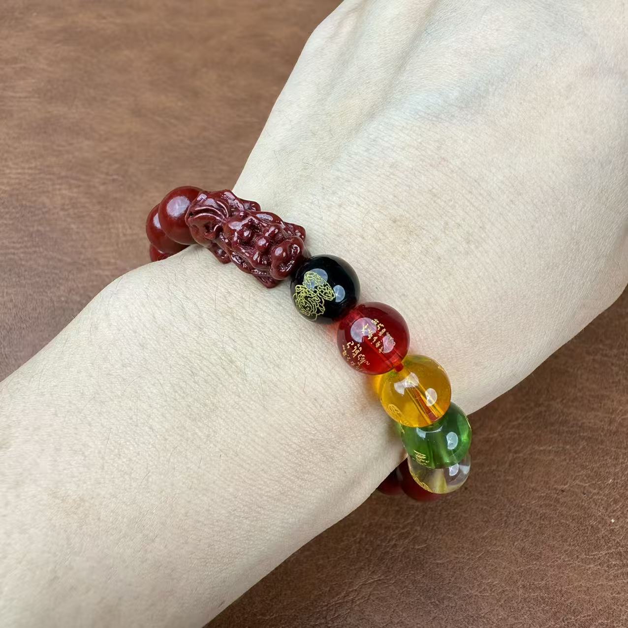 含辰砂工艺品AD312-朱砂男款单圈精品手串（运费险）312