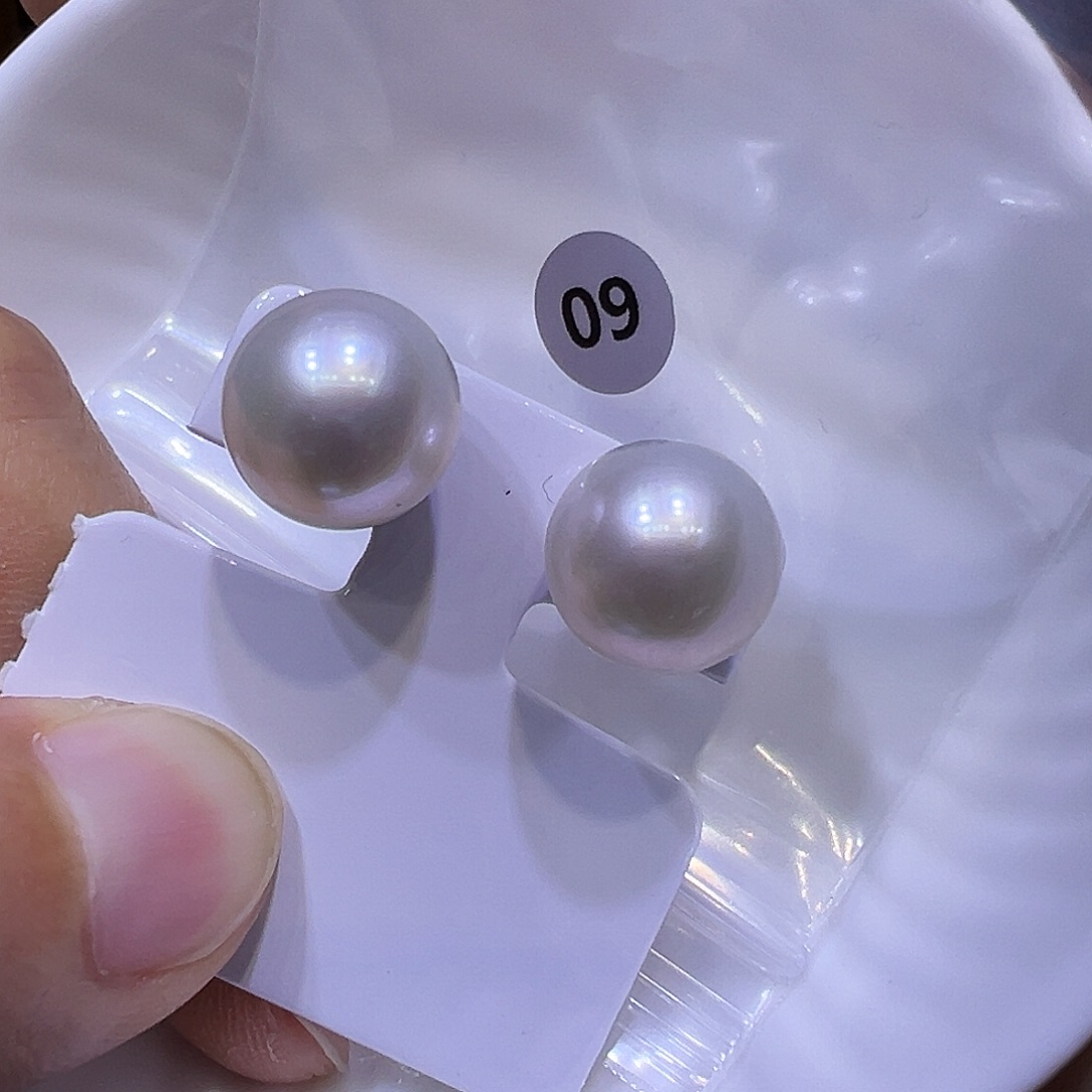 淡水珍珠耳饰银S925镶嵌