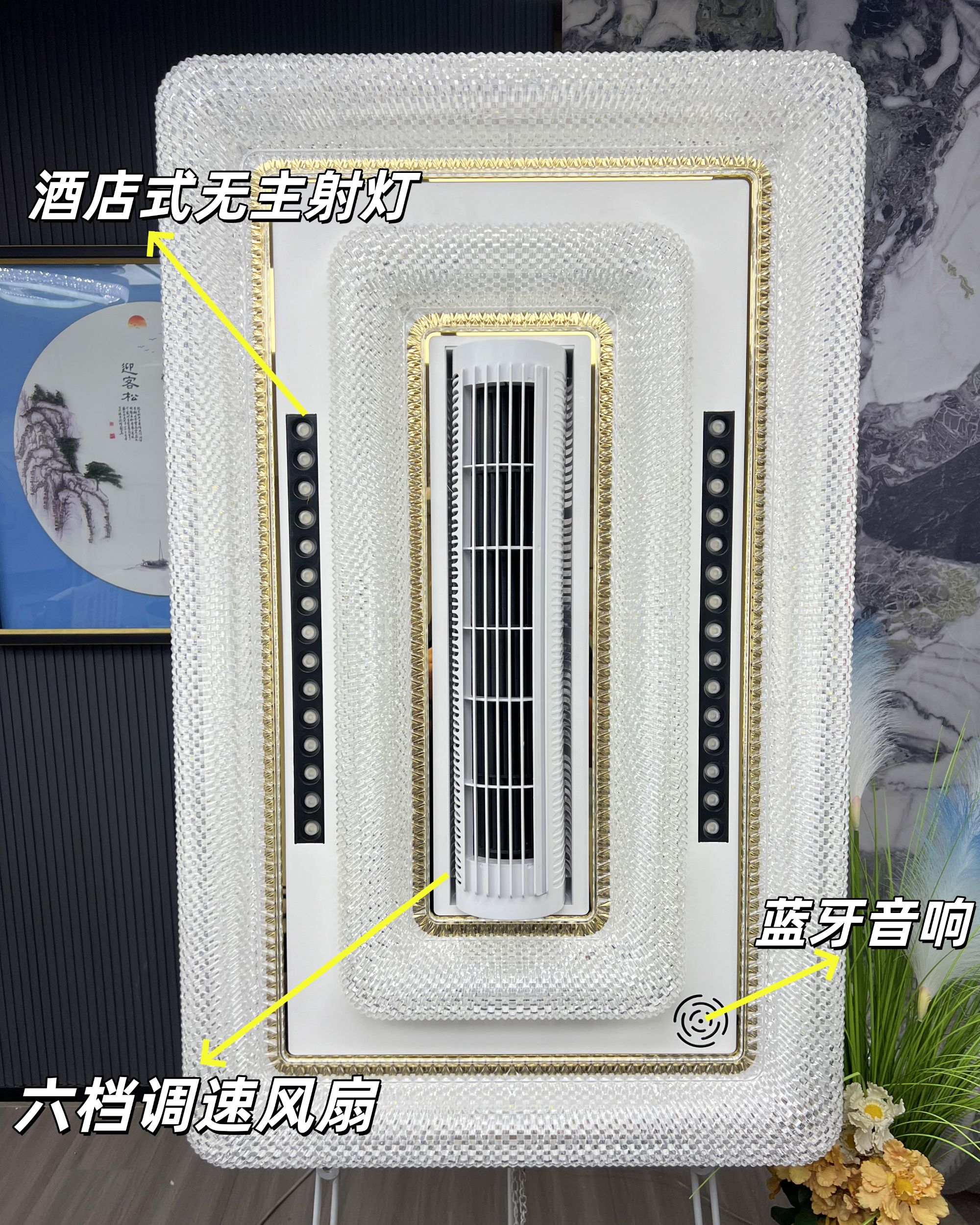 6087系列套餐智能语音吸顶灯遥控简约书房房间长方形简约大气大厅