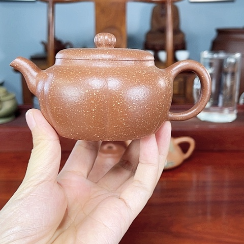 茶壶紫砂逸尘壶.朱段泥