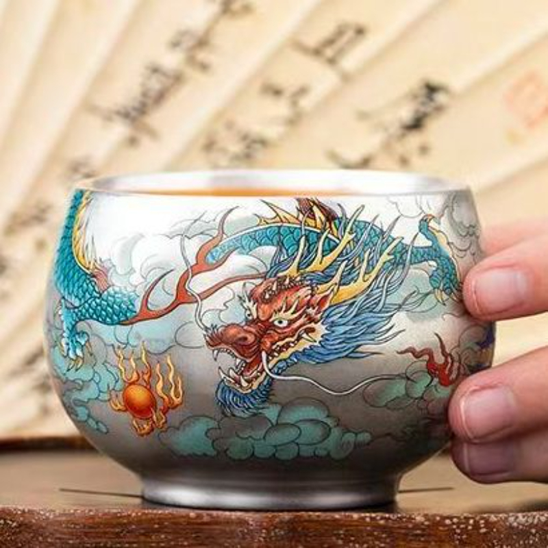 飞龙在天养生茶杯w2684