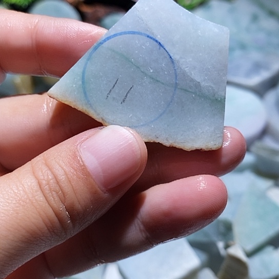 萍***影翡翠散珠边角料101