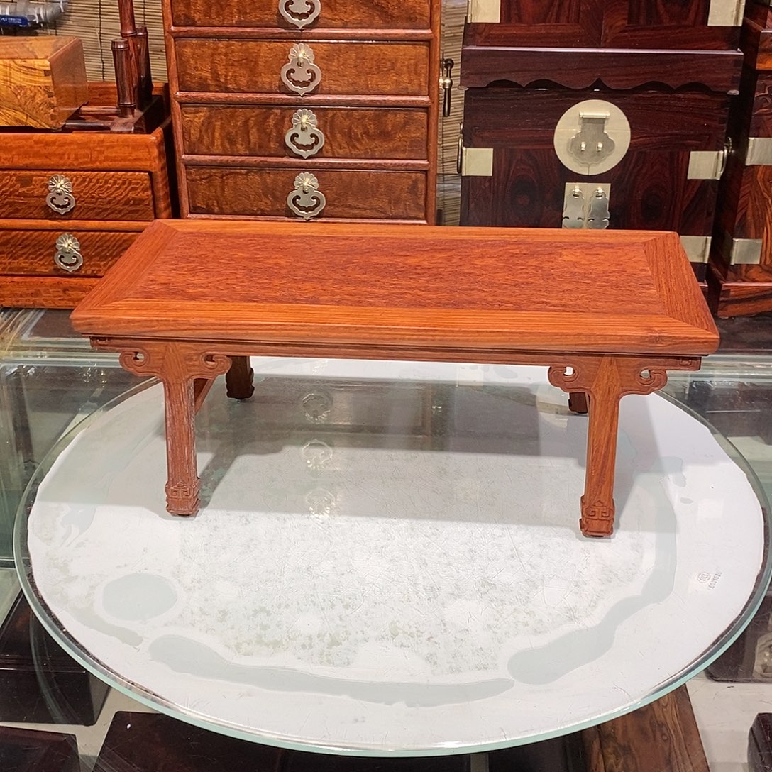 大果紫檀（缅甸花梨）榫卯结构小案几38/18/14