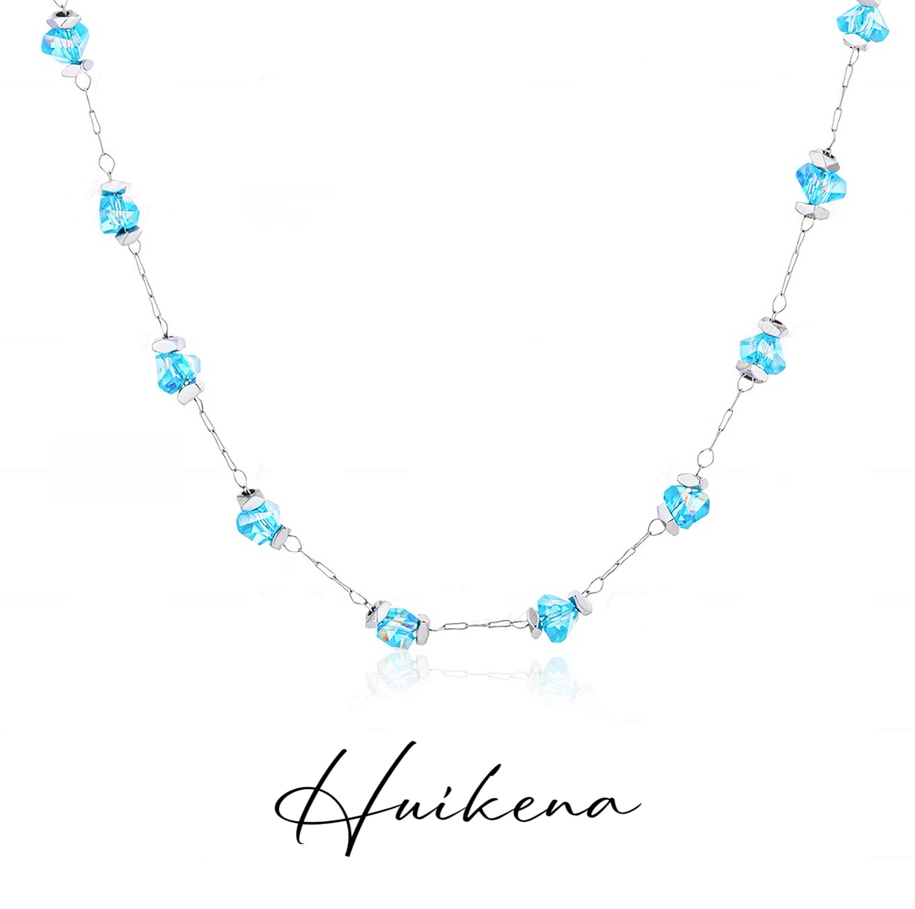   HUIKENA【赛里木湖】气质精致小众轻奢时尚百搭项链NA001
