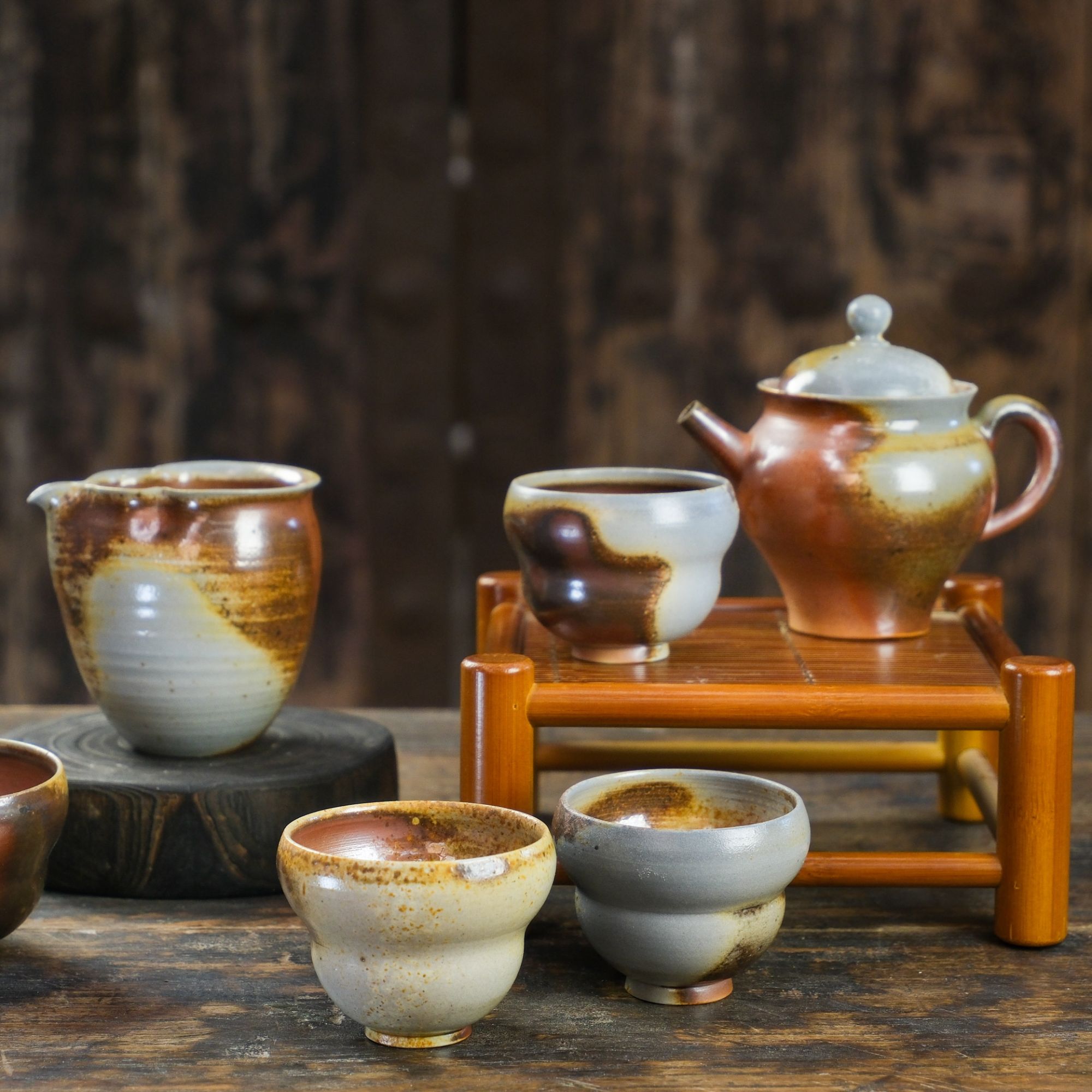 平阳窑柴烧壶-纯手工陶瓷柴烧壶