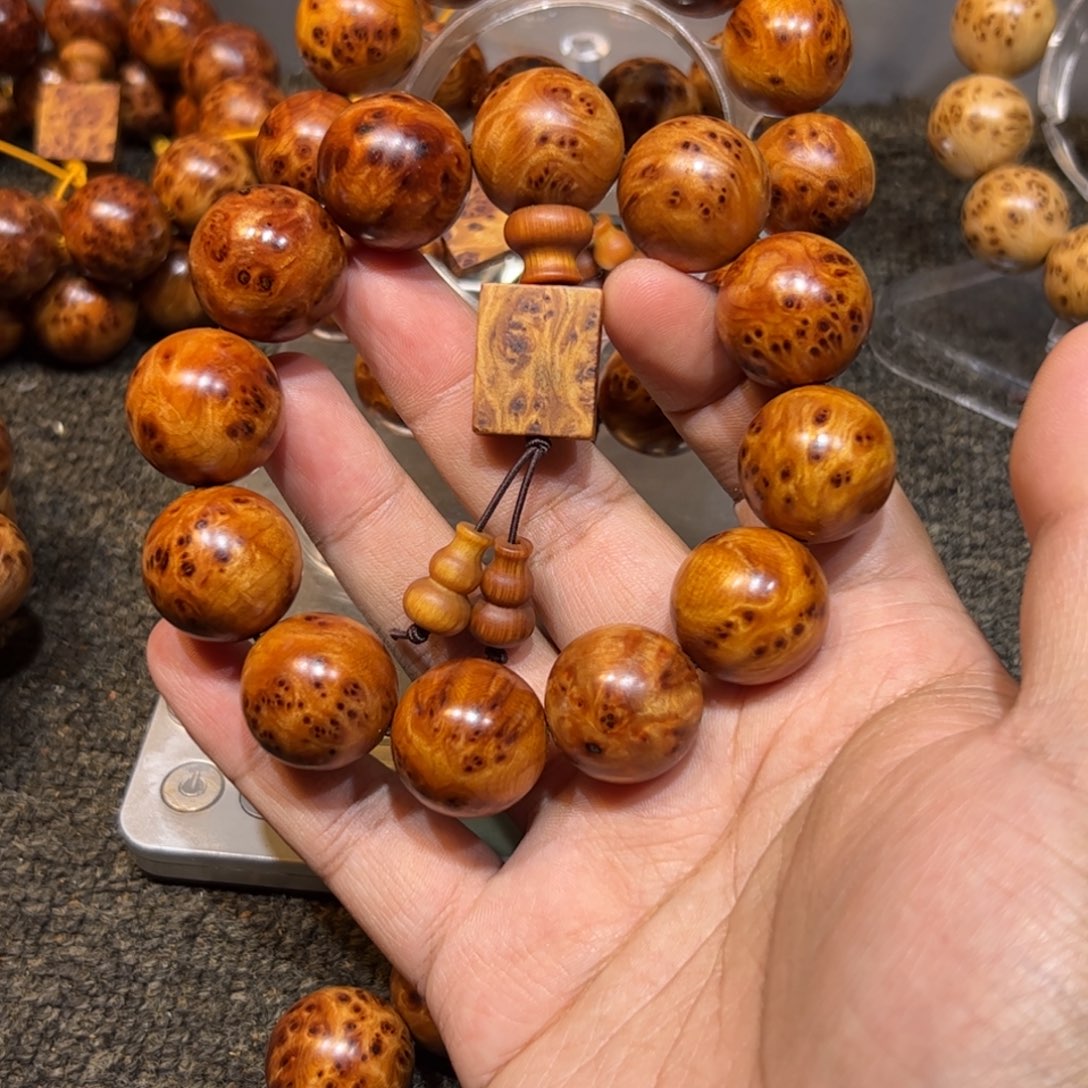 花***5柏木（崖柏）手串/手链2.0陈化红油入门级瘤疤手串