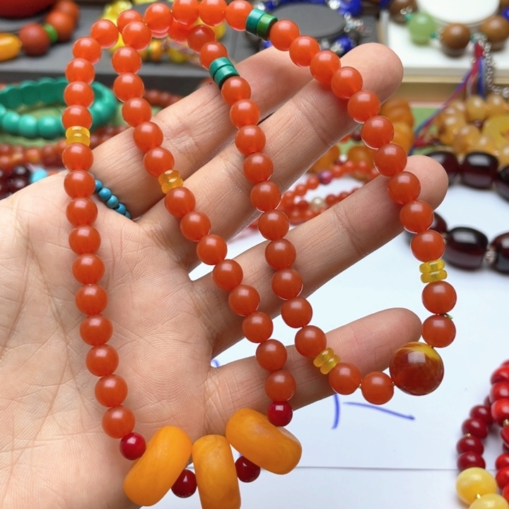 树脂制品27号红色项链