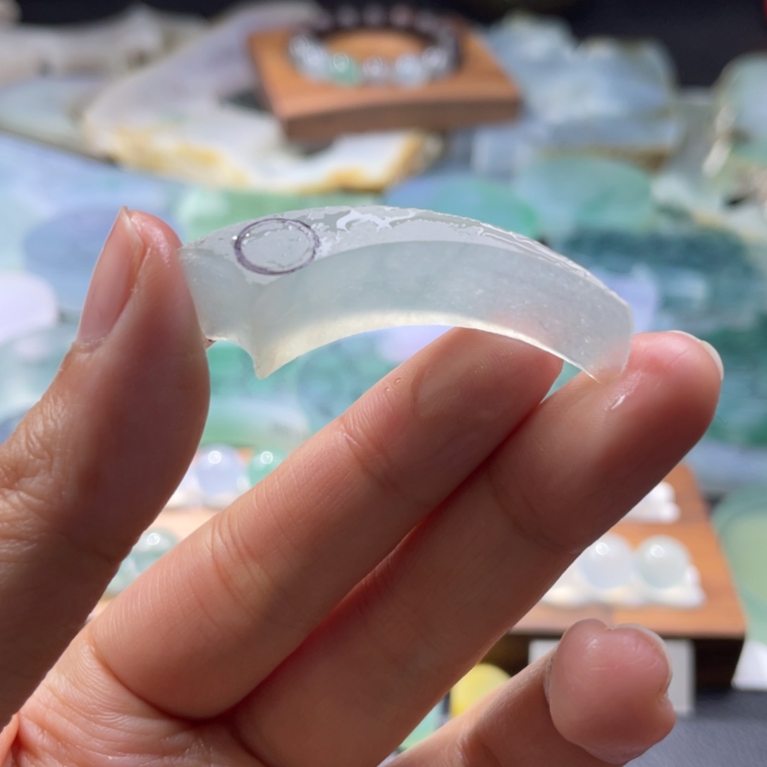 定制翡翠未镶嵌边角珠位卡7