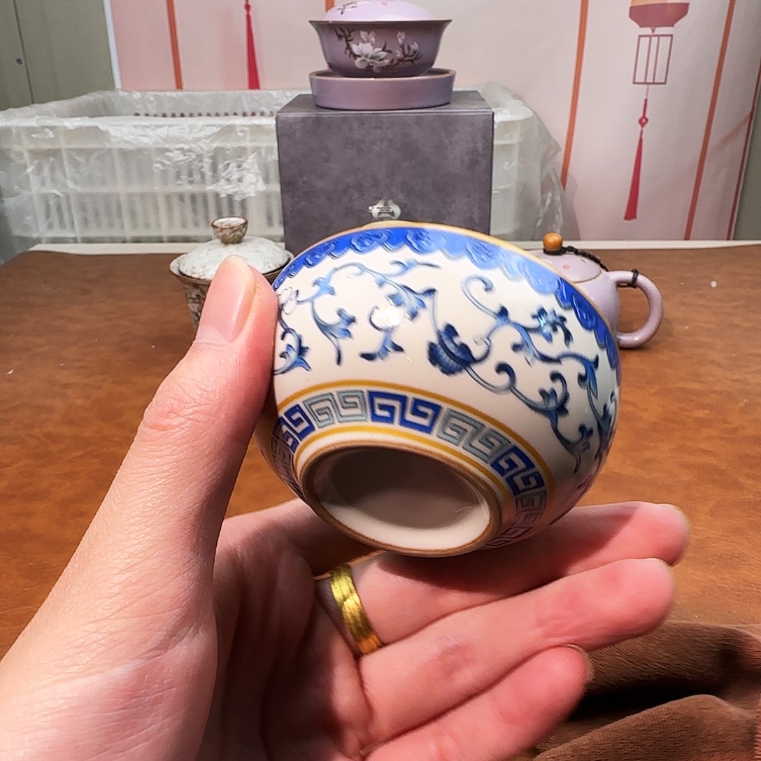 初颜茶器闪购商品链接青花大杯