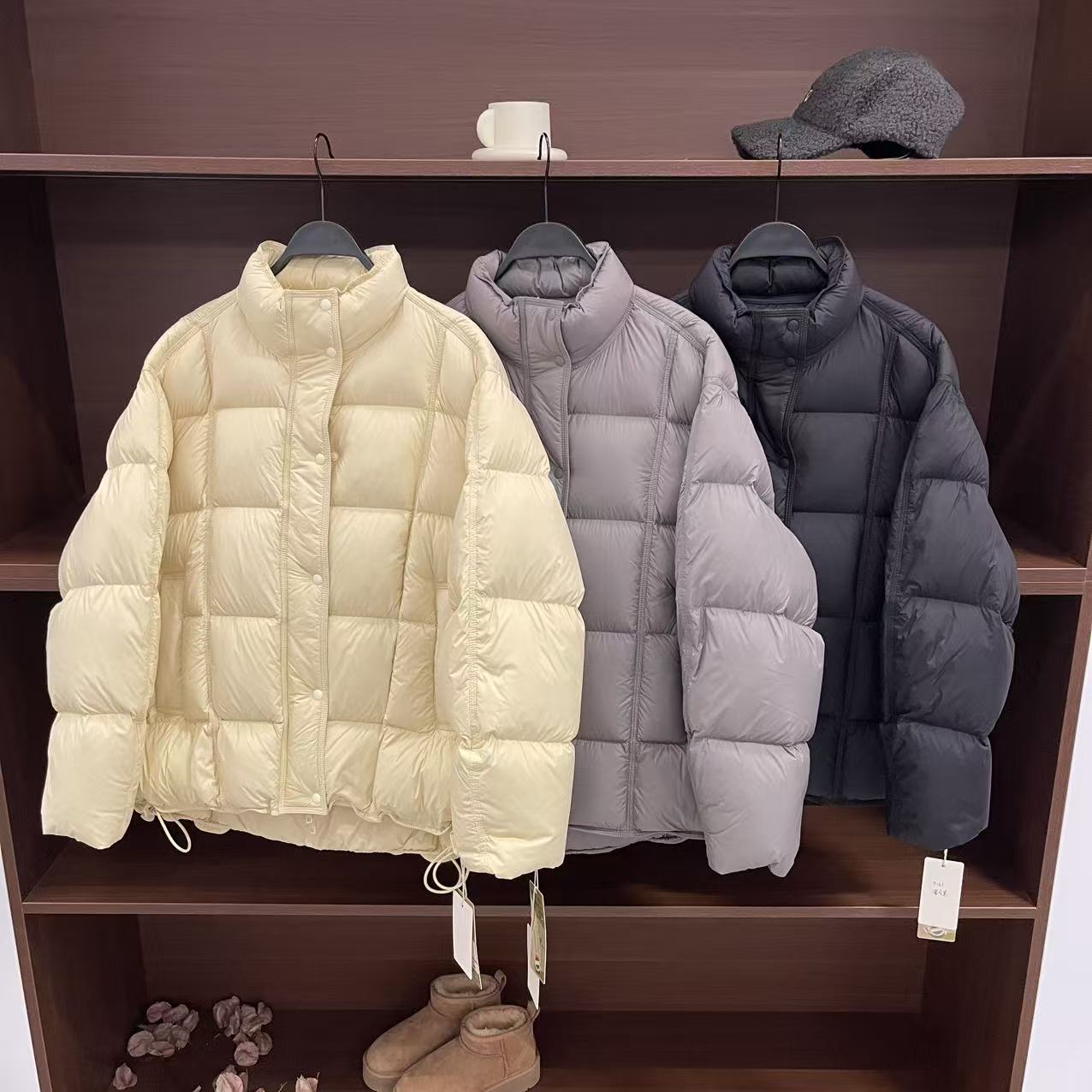 新款长袖纯色简约韩版羽绒服Y249131